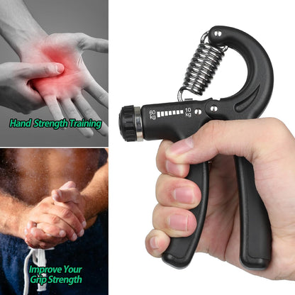 Grip Strength Trainer, Adjustable Hand Exerciser (10-60Kg), Ideal for Athletes, Musicians, and Everyday Use.